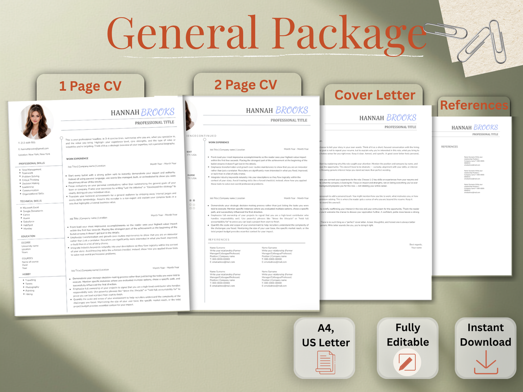 Photo Resume Template Design