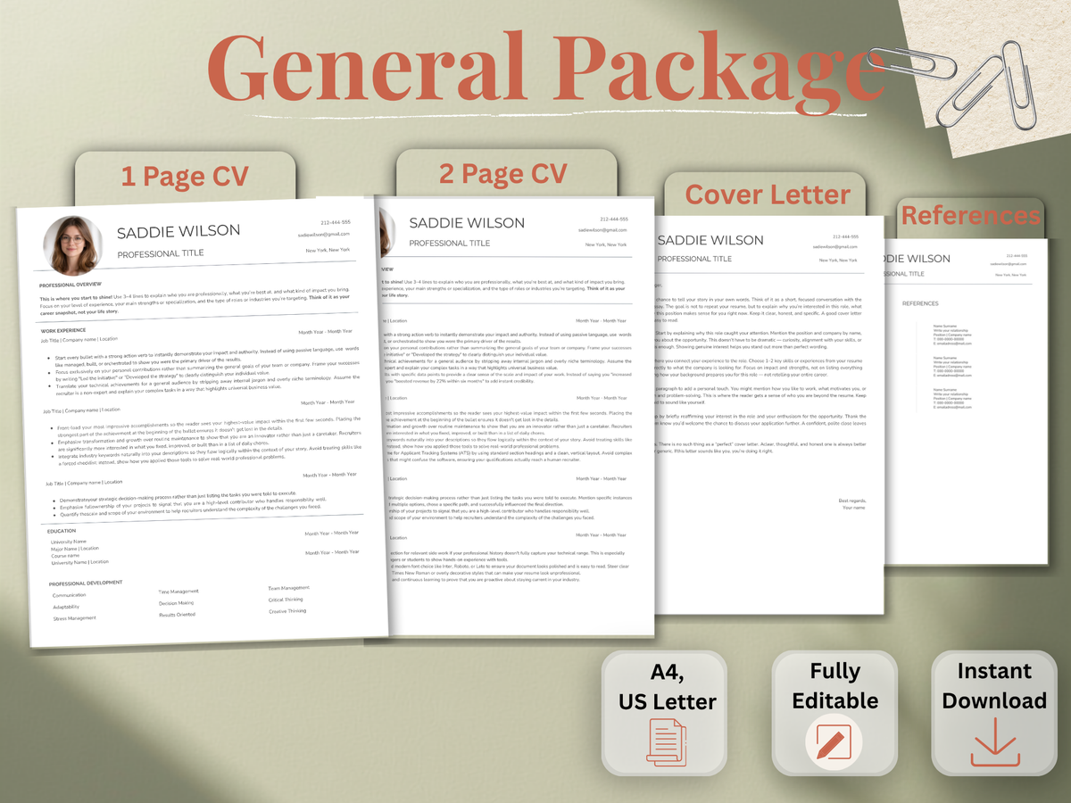 Photo Resume Template