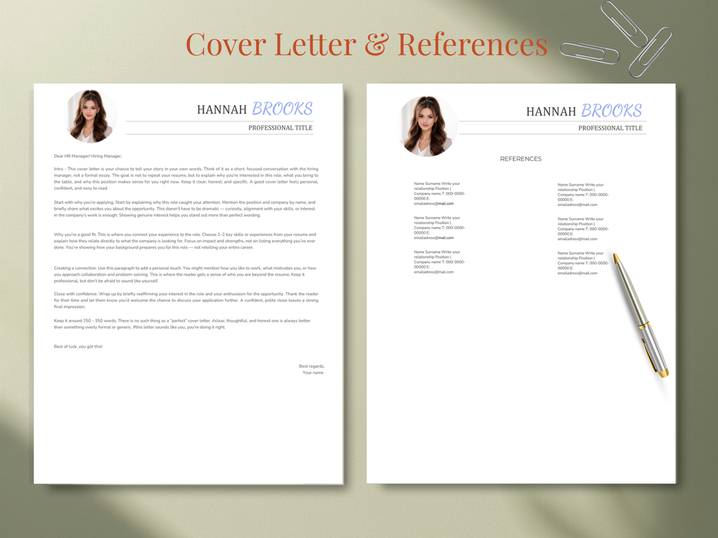 Photo Resume Template Design
