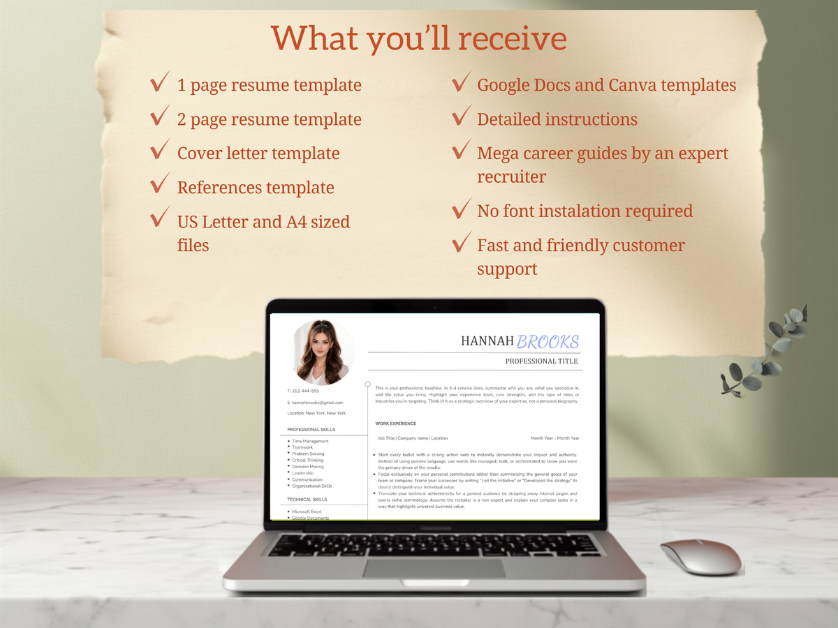 Photo Resume Template Design