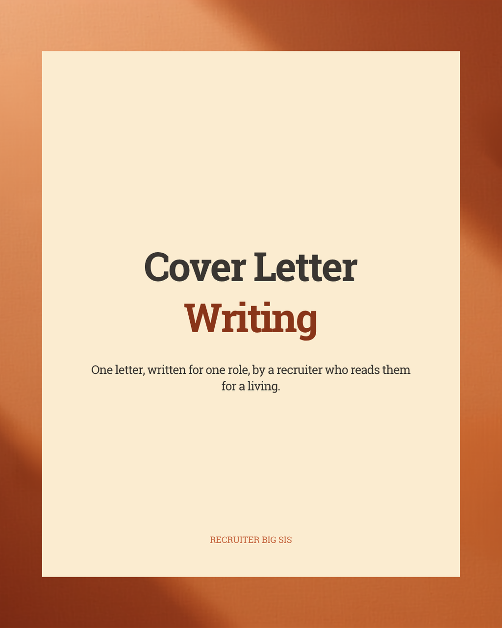 Cover Letter Writing